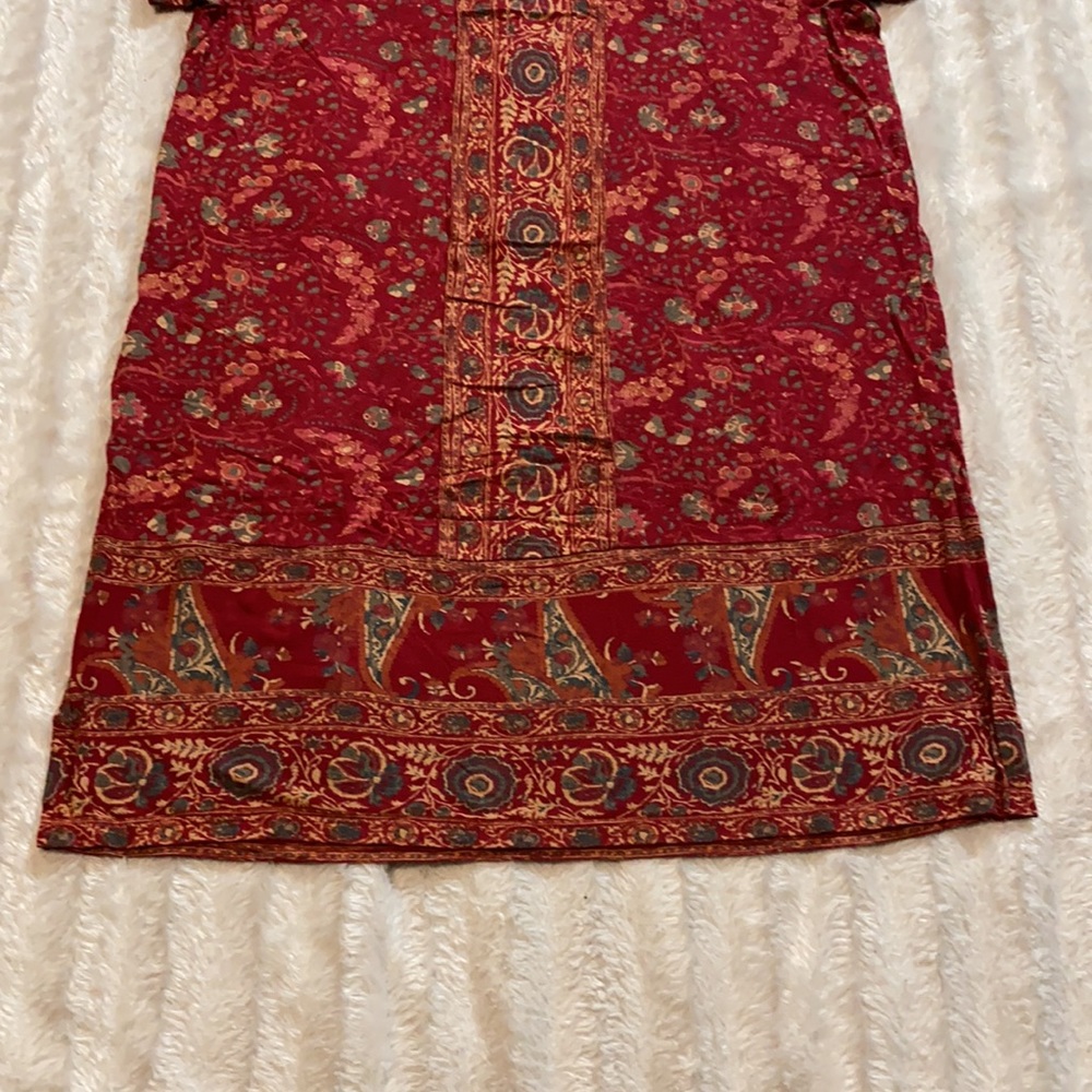 Lucky brand dress short sleeve super comfy hippy boho print with pockets… - Picture 3 of 10